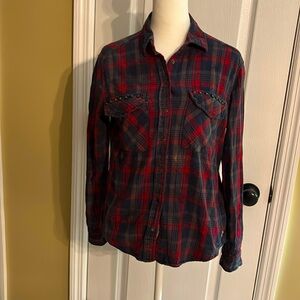 Garage boyfriend button down flannel